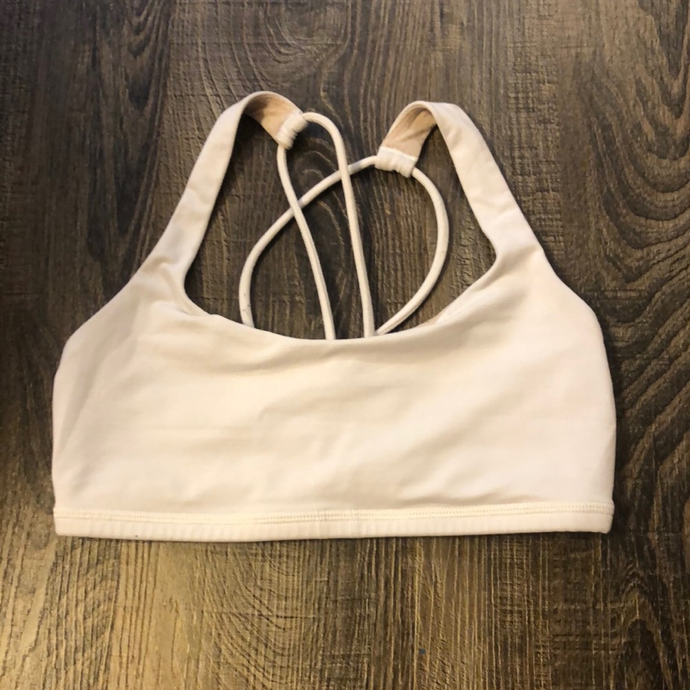 Size 2 White Lululemon Sports Bra